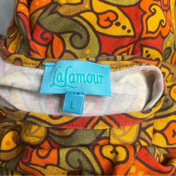 LaLamour 70’s Retro Print Dress Women’s Large Groovy Hippie Costume - Picture 5 of 5